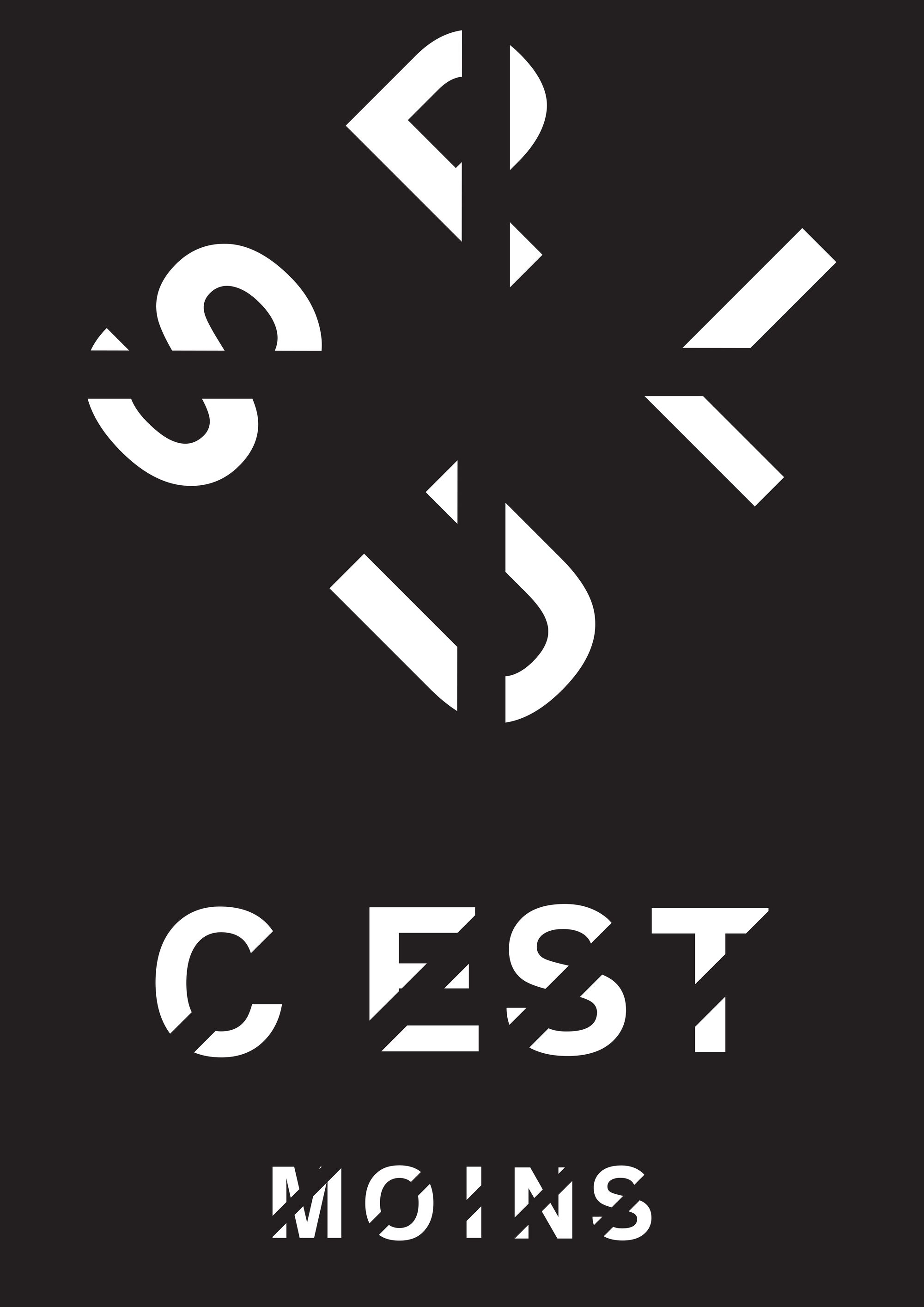 Plus c’est moins — affiche noire