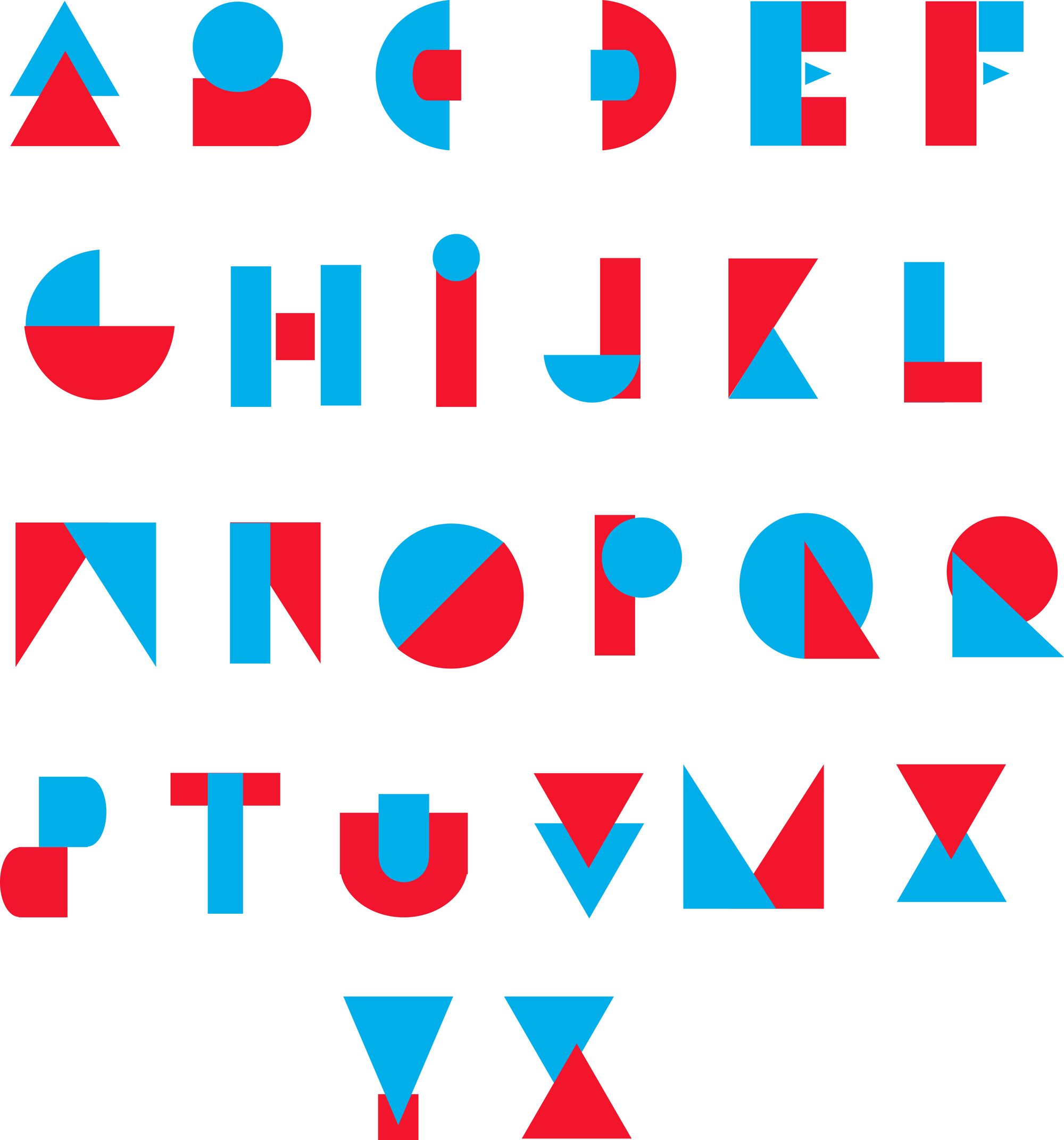 Deux c’est mieux — l’alphabet